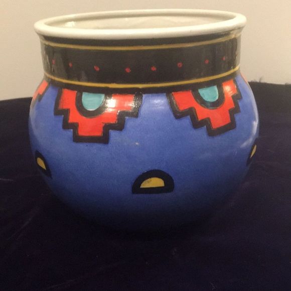 Ecco Terra Porcelain Planter/Bowl Southwest Style - Picture 1 of 7